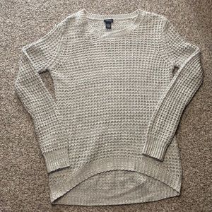 Rue 21. Gray and white knit sweater